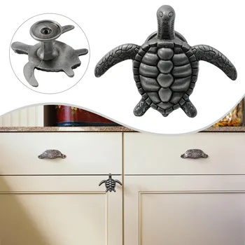 Ручки шкафа в форме черепахи для детской комнаты, мебельная ручка в форме черепахи из цинкового сплава в форме животного