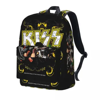 Рюкзак Kiss Band Желтые и черные походные рюкзаки Унисекс Современные школьные сумки на заказ Легкий рюкзак