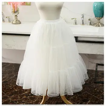 Свадебные Аксессуары для новобрачных Дешевая нижняя юбка Белые женские нижние юбки из тюля с уникальными складками