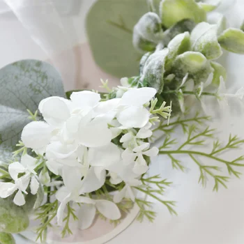 Свадебные головные уборы с винтажными белыми цветами, искусственные листья, цветы, Корона, повязка на голову, цветочные аксессуары для el cabello