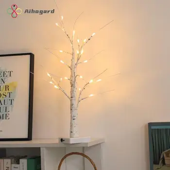 Светодиодное ювелирное дерево, Светодиодная лампа, настольная лампа с батарейным питанием / usb, гирлянда из медной проволоки, настольная лампа для украшения детской комнаты, подставка для освещения