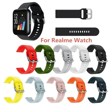 Сменный ремешок для силиконовых часов, модный смарт-браслет на запястье, высококачественный аксессуар для Realme Watch 20 мм