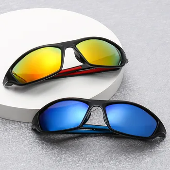 Солнцезащитные очки ночного видения с поляризацией UV400, защита от спортивного вождения, мужские очки для верховой езды на открытом воздухе