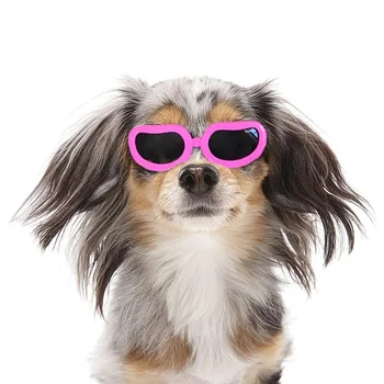 Удобные в носке ветрозащитные очки для щенков и маленьких собак с защитой от ультрафиолета Регулируемые Прозрачные Черные Желтые Белые Розовые солнцезащитные очки для собак