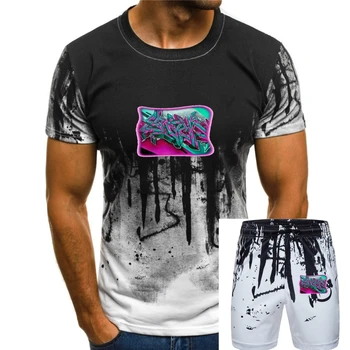 Футболка с граффити Vi - хлопковая футболка с графическим рисунком, короткая и длинная футболка Sl 2Xl 10Xl