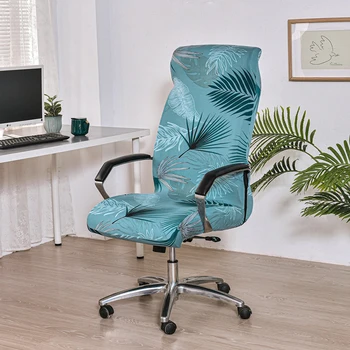 Чехол для офисного кресла с цветочным рисунком, Высокоэластичный Компьютерный вращающийся стул, Противоскользящий цельный чехол для кресла, новый