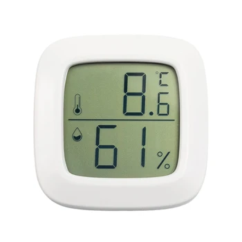 ​Белый Термометр Для Спальни и Детской Комнаты Для Комнаты Высококачественный Измеритель Влажности И Температуры Термогигрометр